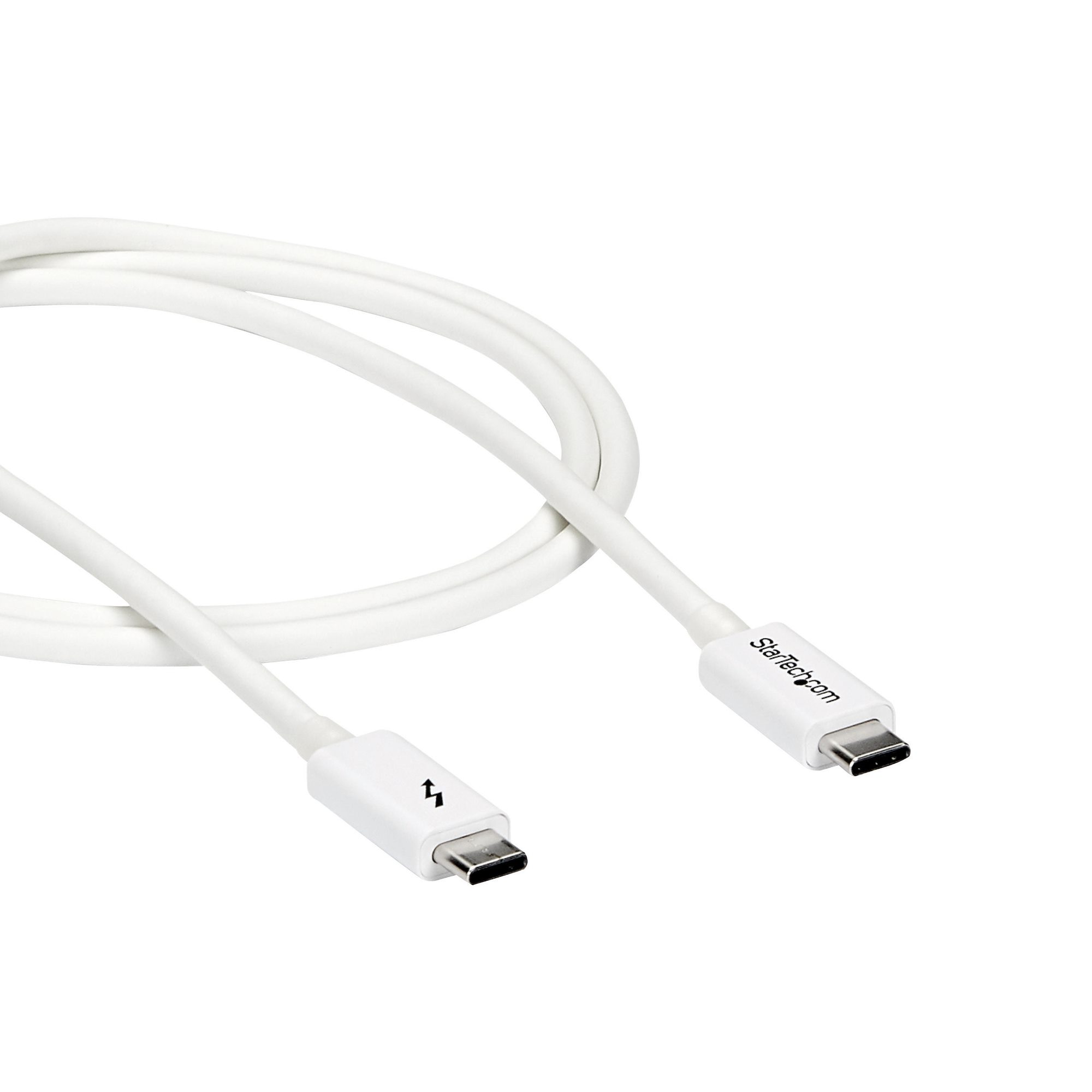 STARTECHCOM Thunderbolt 3 Cable 20Gbps 1m White Thunderbolt USB and DisplayPort Compatible