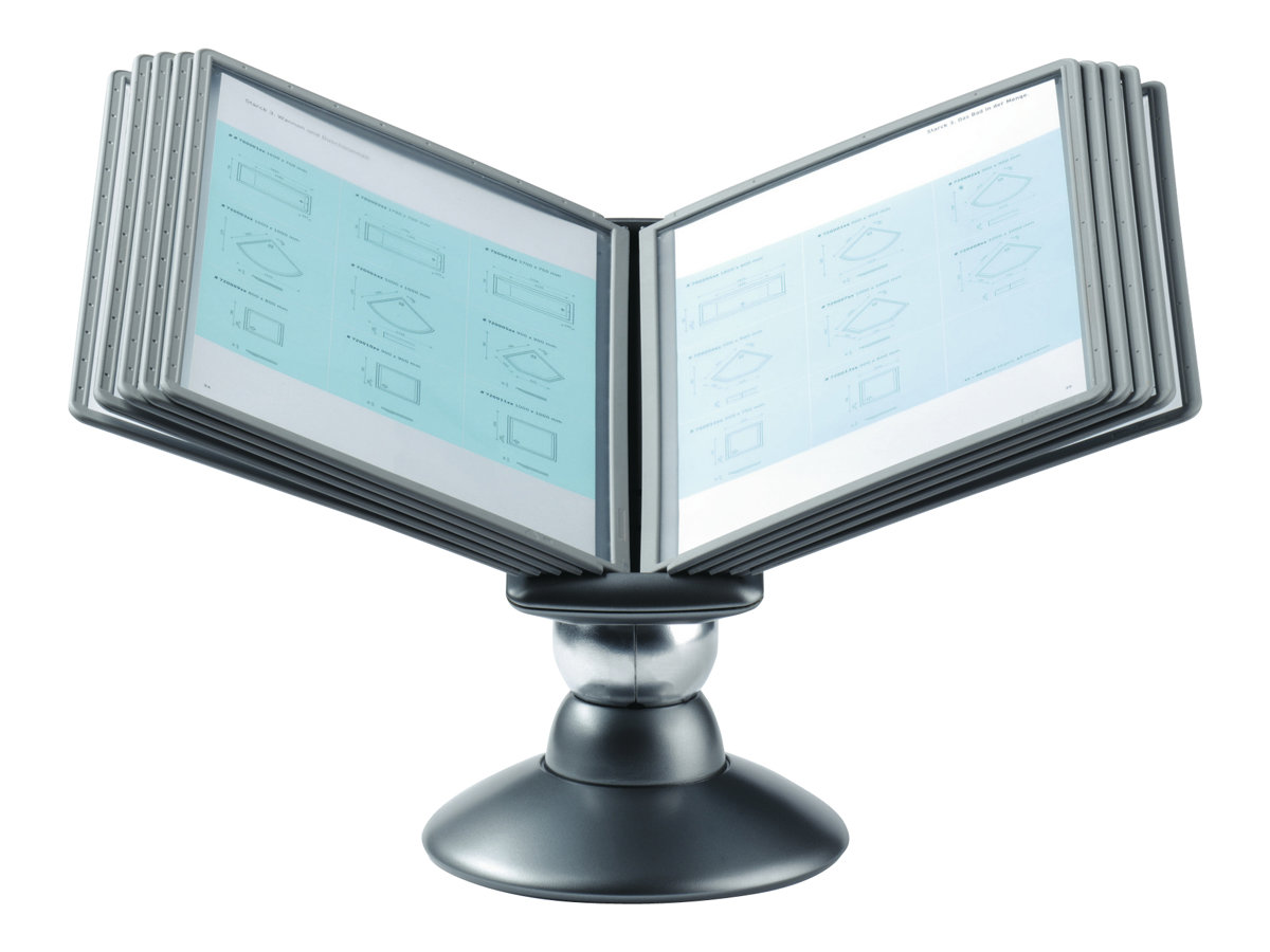 DURABLE Sichttafelsystem SHERPA motion komplett 558737 DIN A4 grau mit 10 St Sichttafeln, 1 St