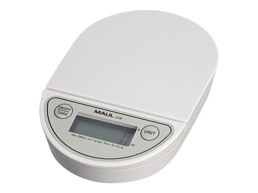 MAUL Briefwaage MAULoval weià für max. 2,0 kg MAUL Briefwaage MAULoval weià für max. 2,0 kg