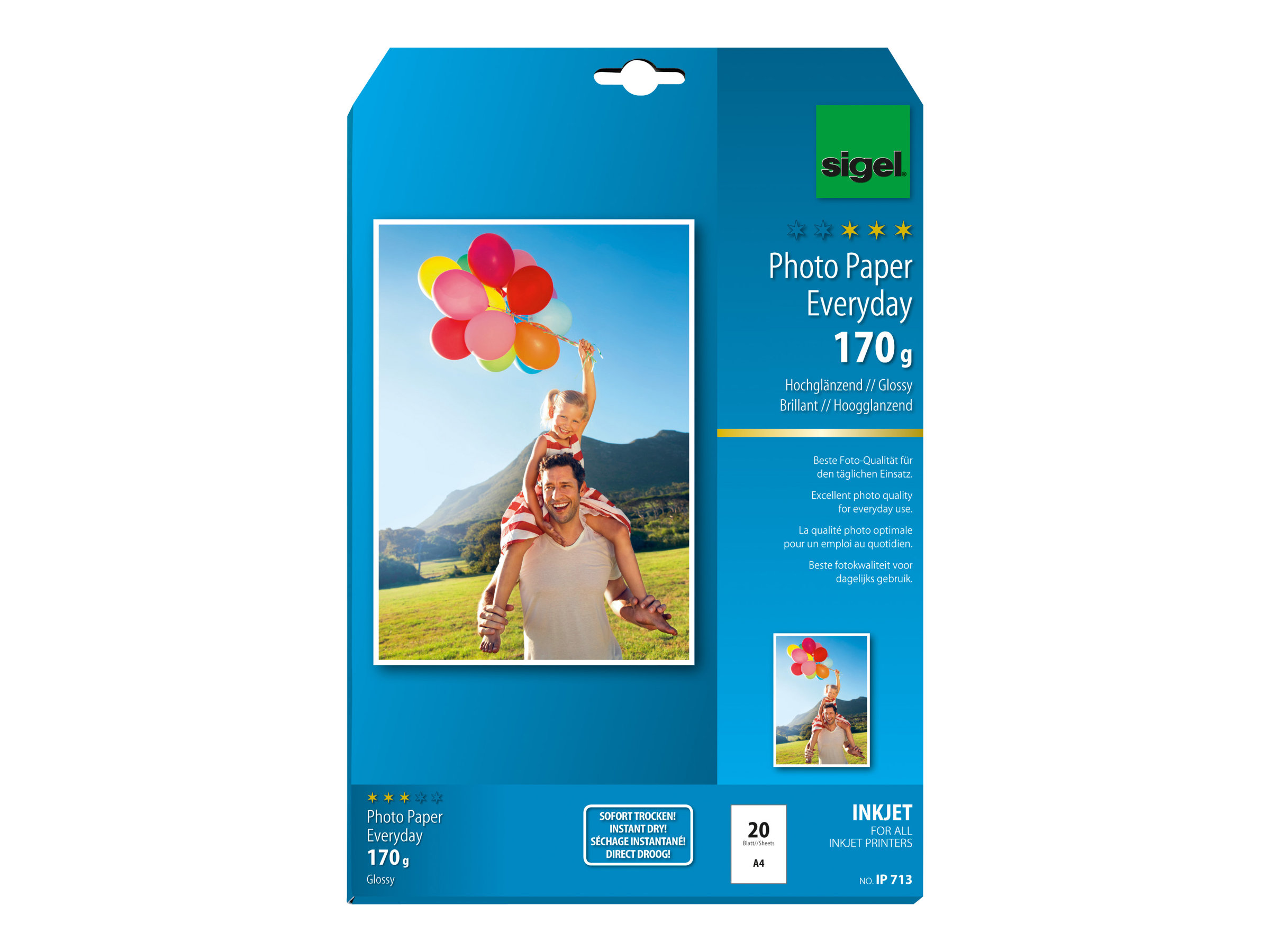 SIGEL Fotopapier IP713 DIN A4 hochglaenzend 170 g/qm 20 Blatt SIGEL Fotopapier IP713 DIN A4 hochglaenzend 170 g/qm 20 Blatt