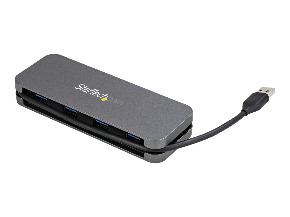 STARTECH.COM 4 Port USB 3.0 Hub 4x USB-A 5Gbps Laptop/Desktop USB Type-A Hub USB Bus Powered 11i Long Cable/Cable Management
