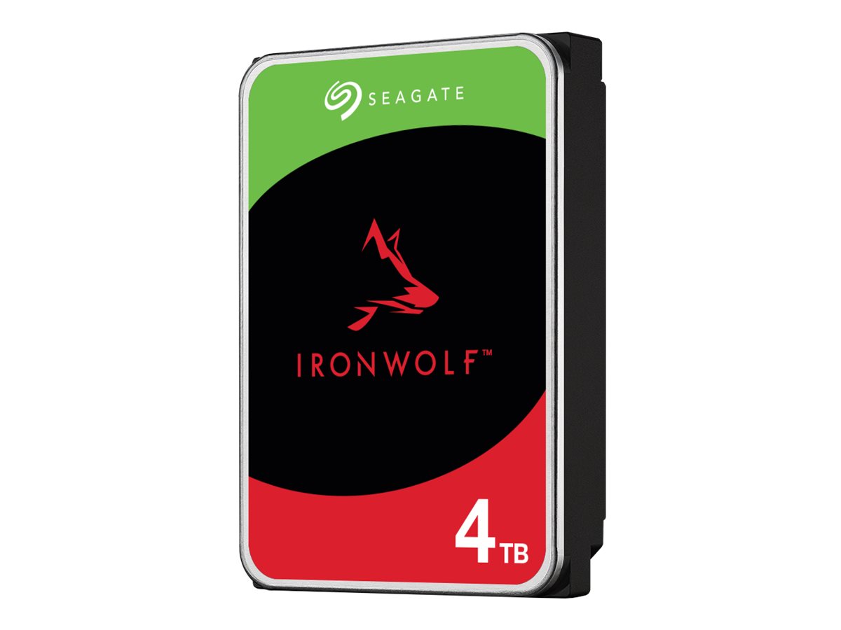 SEAGATE NAS HDD 4TB IronWolf 5400rpm 6Gb/s SATA 256MB cache 8,9cm 3,5Zoll 24x7 CMR für NAS und RAID Rackmount Systeme BLK
