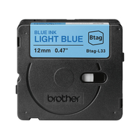brother Schriftband Btag BTAGL33, 12 mm blau auf blau