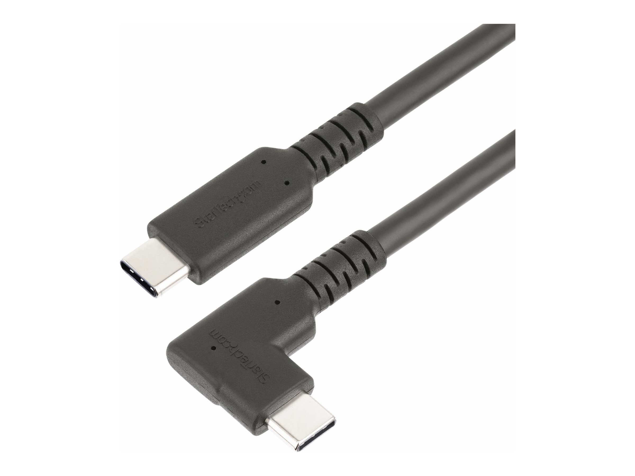 STARTECH.COM 1m USB-C Kabel Gewinkelt 10Gbit/s USB C auf USB C Datenkabel/Monitor/Docking Station Kabel 4K 100W 90 Grad Winkelstecke