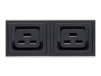 INTELLINET Steckdosenleiste C19 8-fach 48,26cm 19Zoll C19-Kaltgeraetesteckdosen C20 Stromeingang 1HE abnehmbares Stromkabel 2m