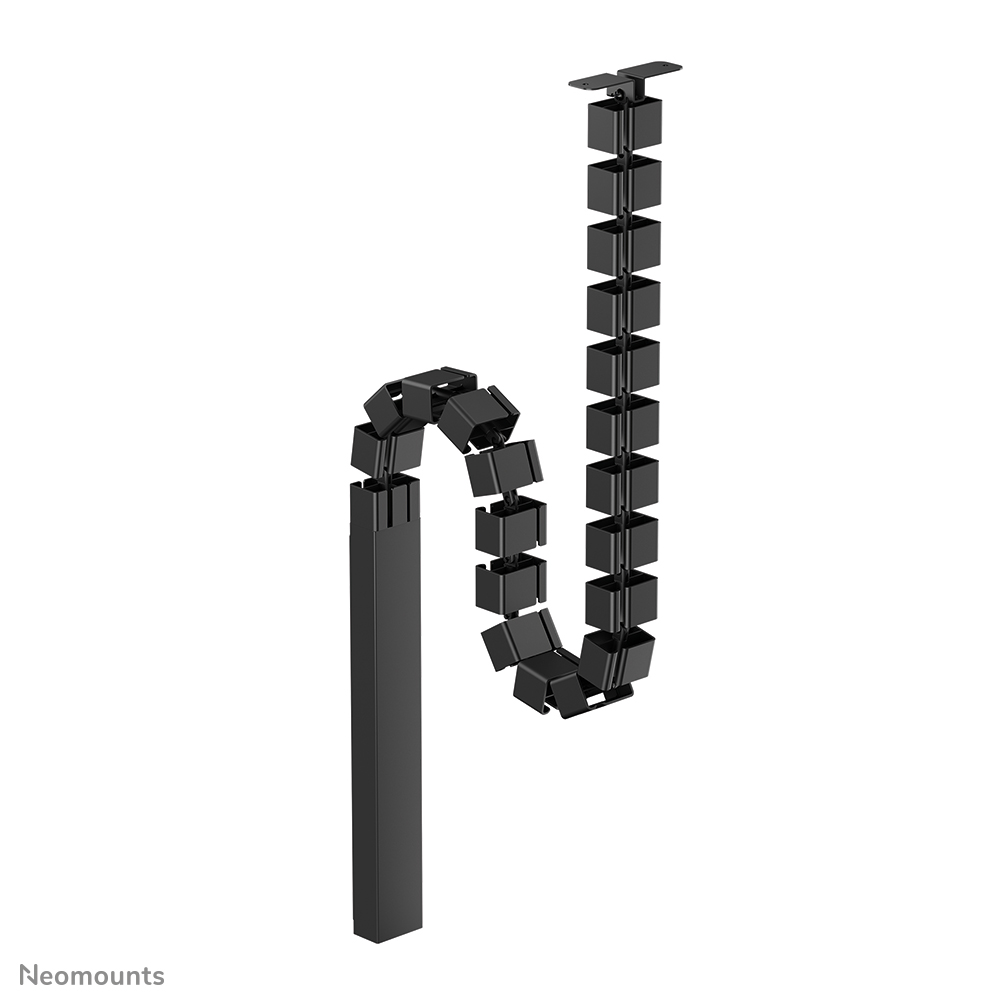 NEOMOUNTS Cable Spine Organizer for sitstand desk frames screw mounted magnetic channel black