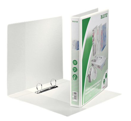 Leitz Präsentationsringbuch 2‑Ringe weiß Rückenbreite 44 mm
