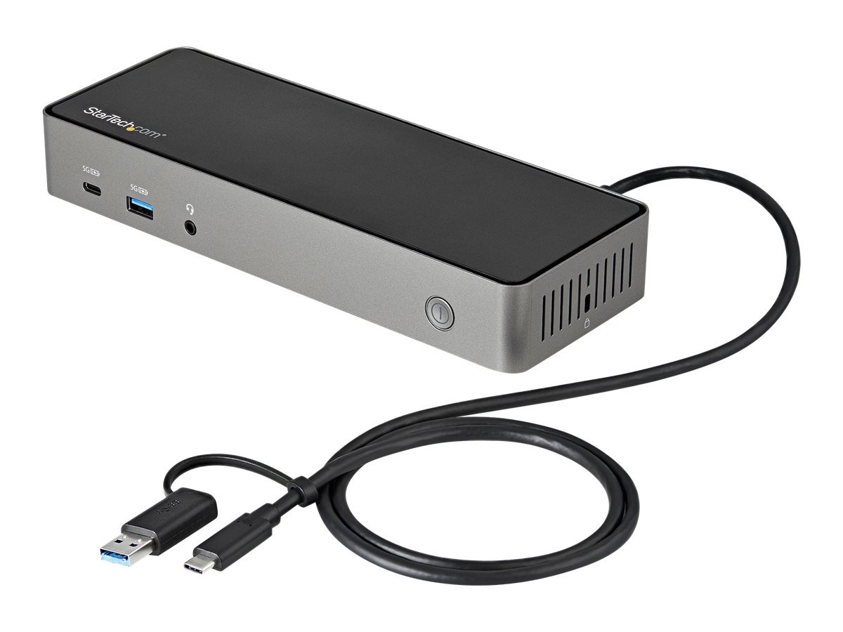 STARTECH.COM USB-C & USB-A Dock - Hybrid Triple Monitor Laptop Docking Station DisplayPort & HDMI 4K 60Hz/85W PD STARTECH.COM USB-C & USB-A Dock - Hybrid Triple Monitor Laptop Docking Station DisplayPort & HDMI 4K 60Hz/85W PD