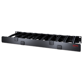APC Horizontal Cable Manager SingleSided with Cover Rack cable management panel with cover Black 1U TAA Compliant
