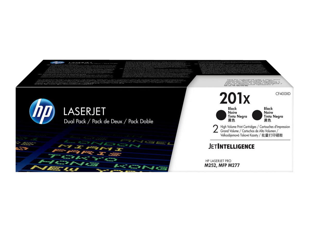 HP 201X (CF400XD) schwarz Tonerkartuschen, 2er-Set