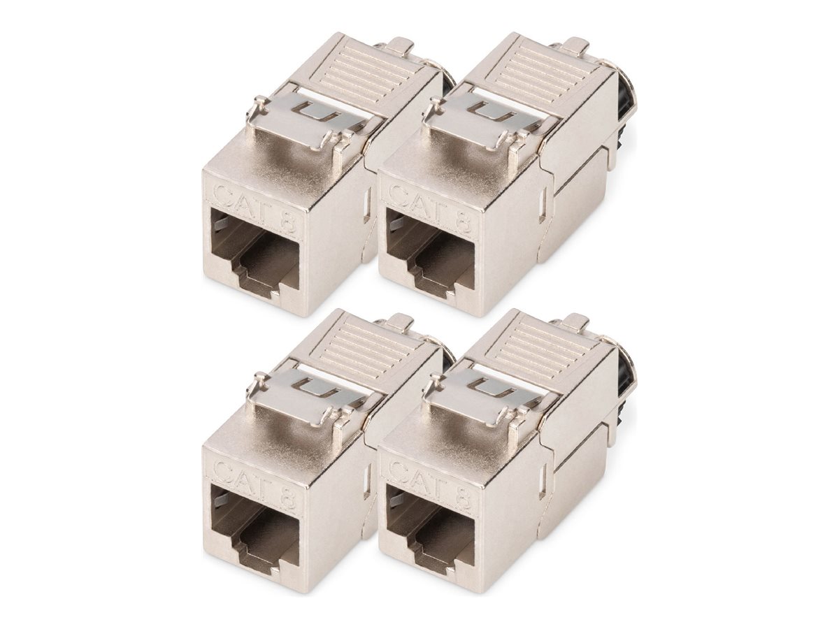 DIGITUS Cat.8.1 Keystone Module shielded tool free dust cap 4 pcs. DIGITUS Cat.8.1 Keystone Module shielded tool free dust cap 4 pcs.