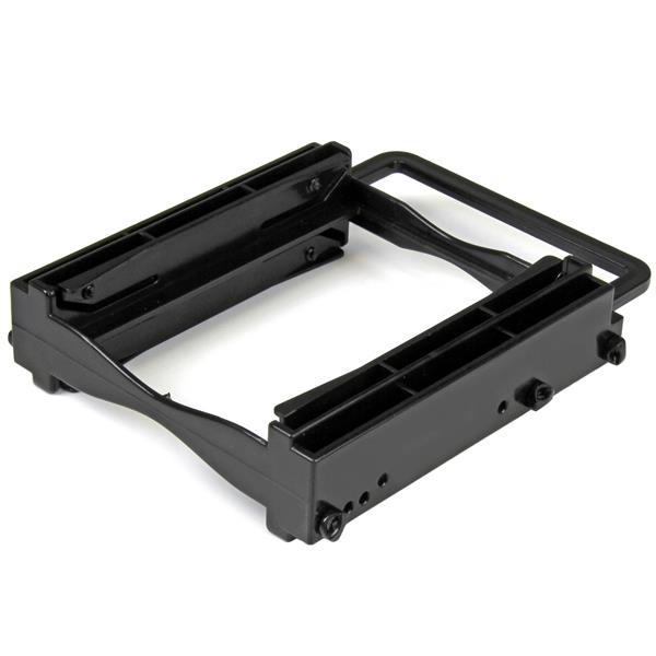 STARTECHCOM Dual 2,5 Zoll SSDHDD Einbaurahmen für 3,5 Zoll Laufwerksschacht Werkzeuglose Installation 2 Laufwerks Adapter