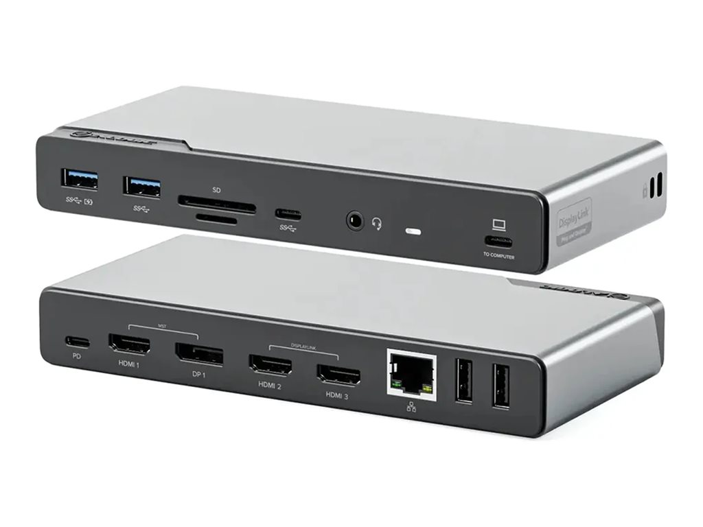 Alogic 14in1 USBC PD DV4 Quad Display Docking Station Space Gr