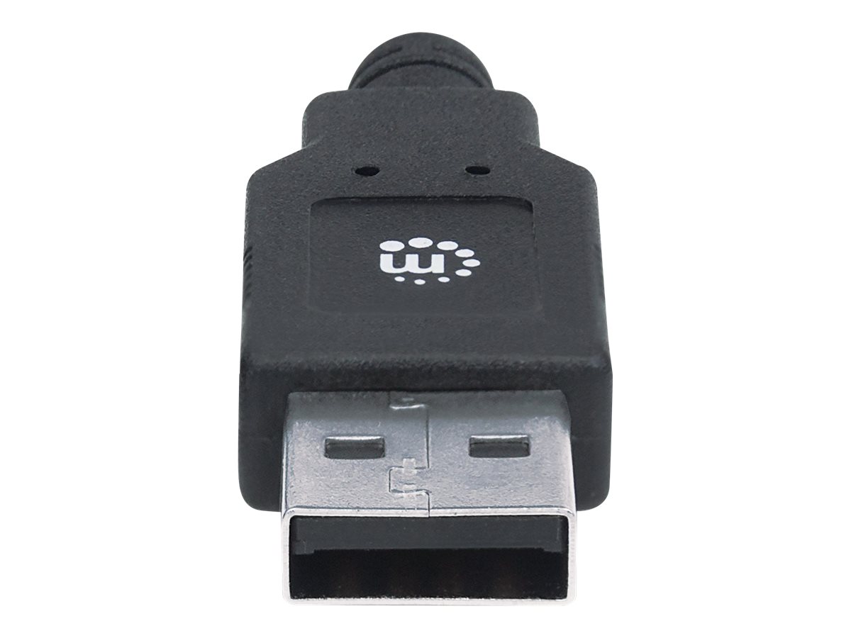 MANHATTAN USB 3.1 Typ C Gen1-Kabel 2m Typ C-Stecker auf Typ A-Stecker 5 Gbit/s schwarz