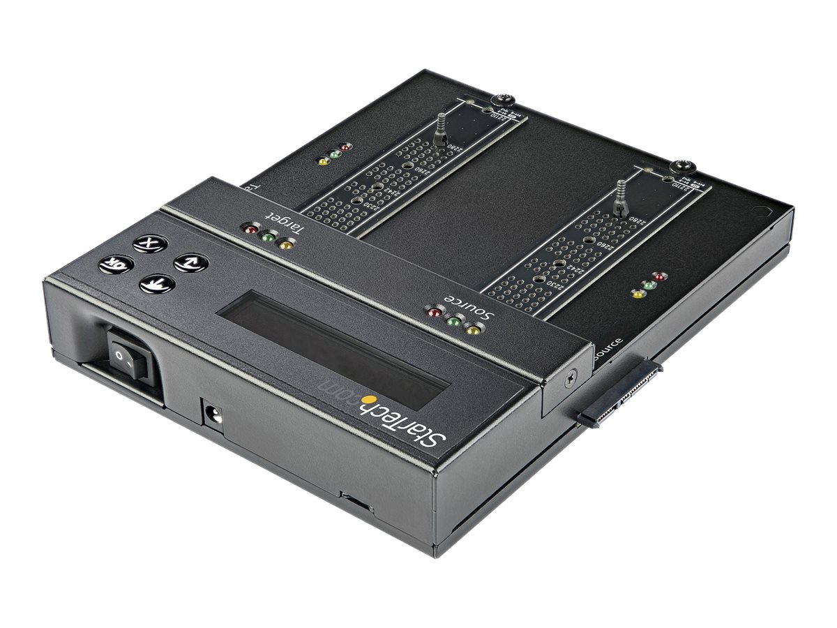 StarTech.com Selbständiger M.2 SATA & M.2 NVMe Duplikator und Löscher - SATA/SSD Festplatten klonen/löschen für M.2 PCIe AHCI/NVMe, M.2 SATA, 2.5/3.5 SATA Laufwerke - HDD cloner, TAA (SM2DUPE11) - Solid-State-Festplatten-Kopier-/Löschsystem - TAA-konform