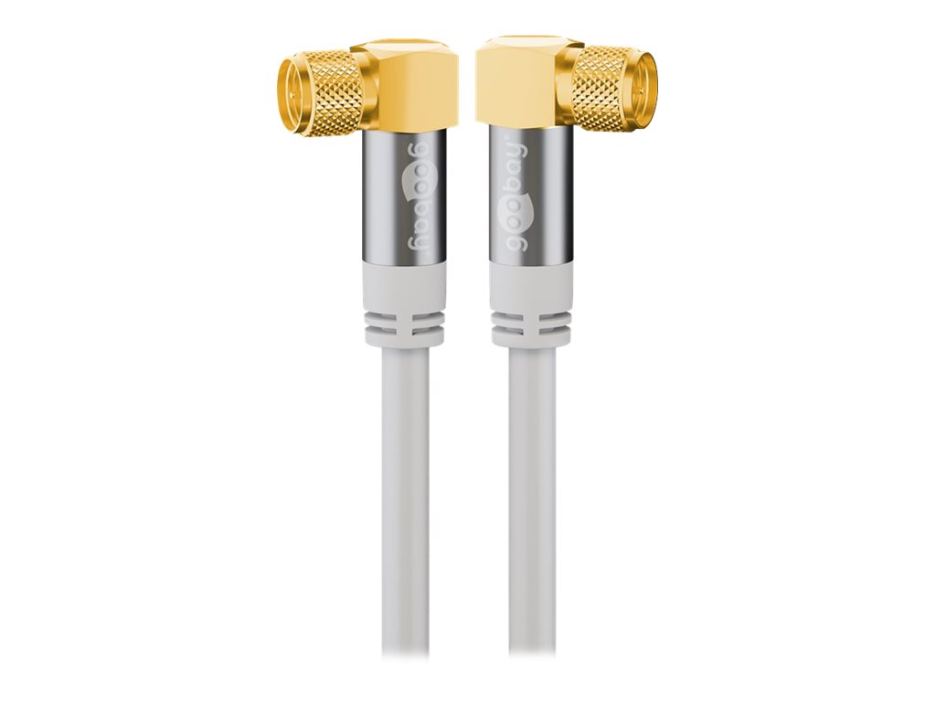 goobay FStecker SATKabel 5,0 m weiss, 1 St