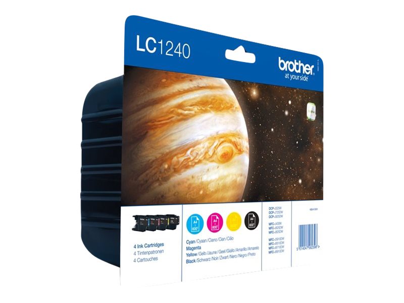 Brother LC1240 Tinte Schwarz Gelb Cyan Magenta