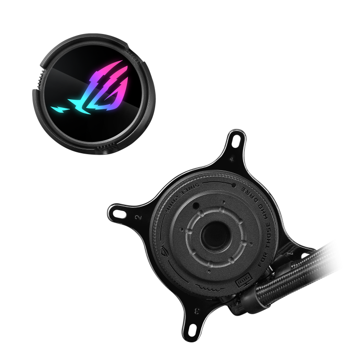 ASUS ROG Strix LC III 240 ARGB allinone CPU liquid cooler with 360 rotatable water block Premium ROG ARGB fans