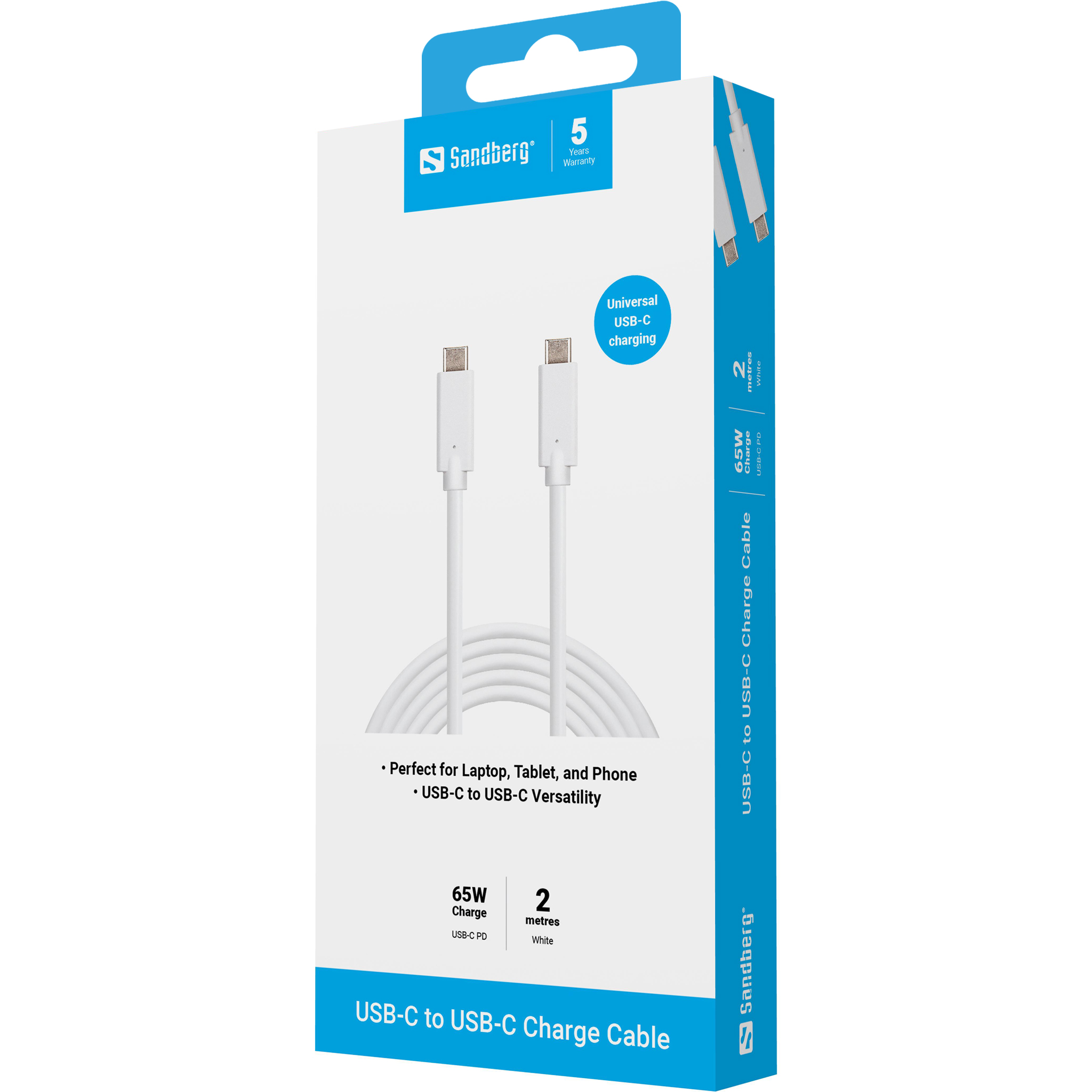 13617 SANDBERG Ladekabel USBC 2m 60 W