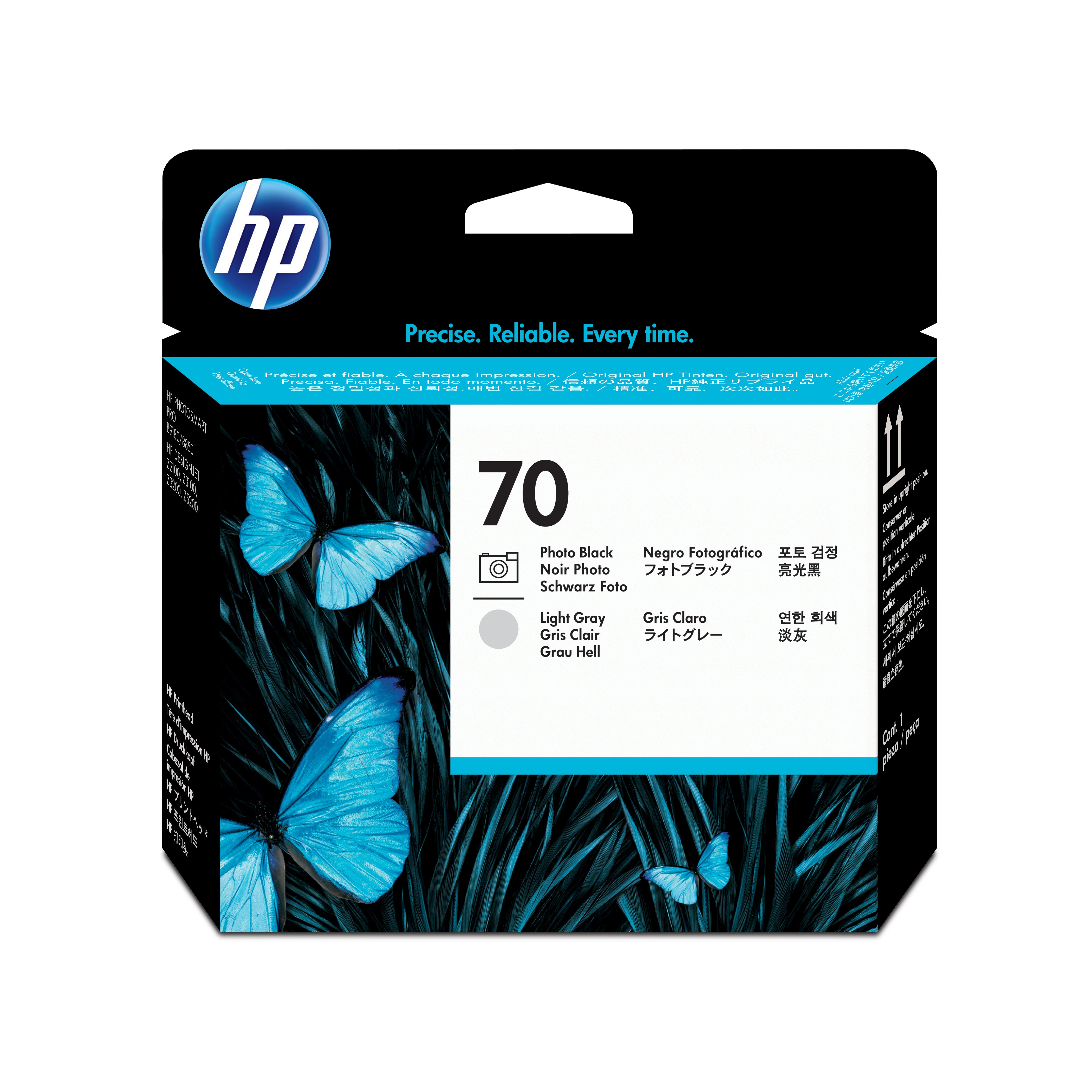 HP 70 original printhead C9470A black and light grey standard capacity 1pack