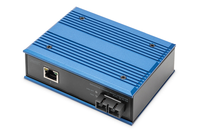 DIGITUS Industrial Gigabit Ethernet Media Converter SM SC connector 1310nm up to 20km