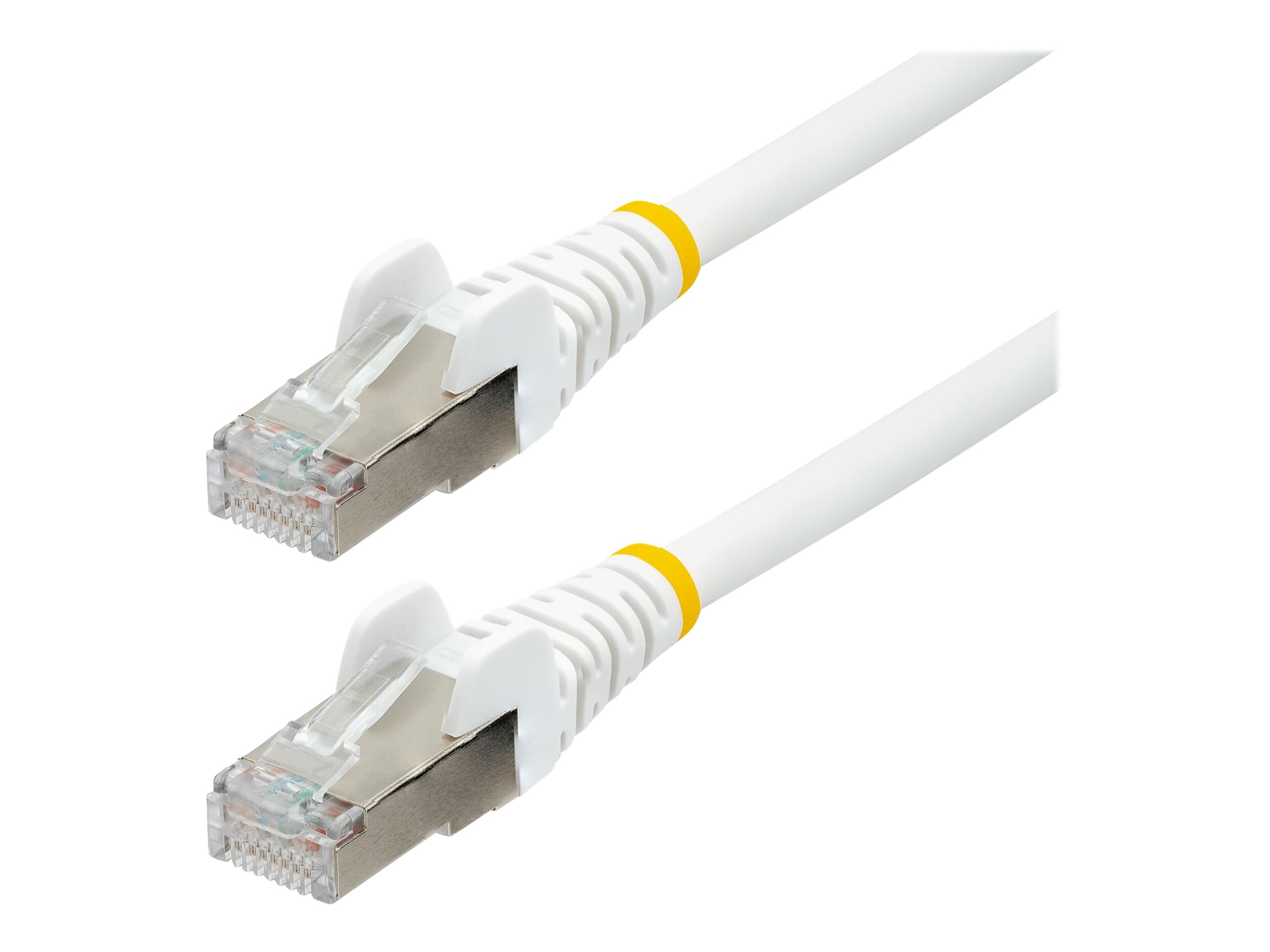 STARTECH.COM 1.5m CAT6a Ethernet Cable White Low Smoke Zero Halogen LSZH 10GbE 100W PoE S/FTP Snagless RJ-45 Network Patch Cord STARTECH.COM 1.5m CAT6a Ethernet Cable White Low Smoke Zero Halogen LSZH 10GbE 100W PoE S/FTP Snagless RJ-45 Network Patch Cord