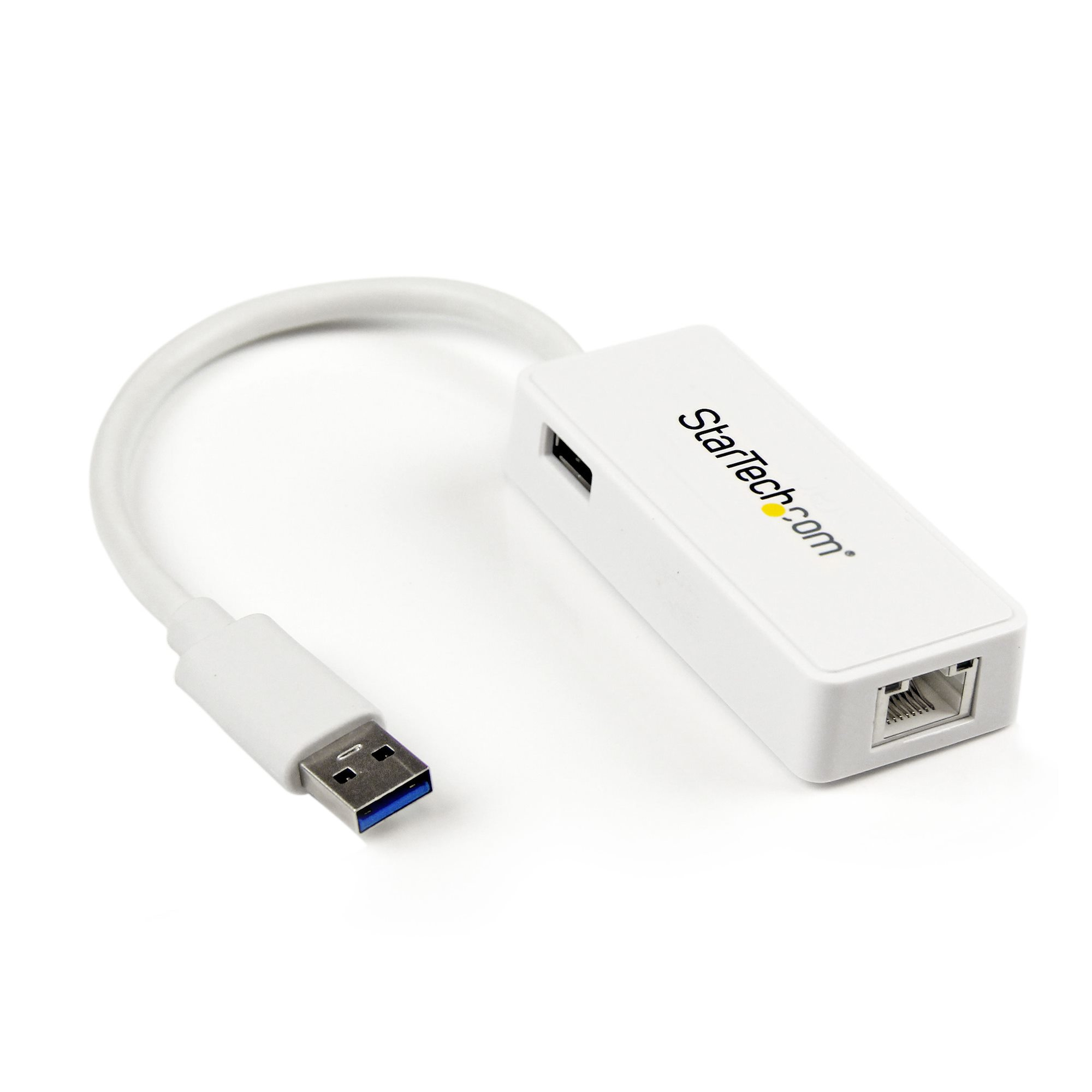 STARTECHCOM USB 30 SuperSpeed auf Gigabit Ethernet Lan Adapter mit USB Port 101001000 RJ45 NIC Netzwerkadapter StBu W