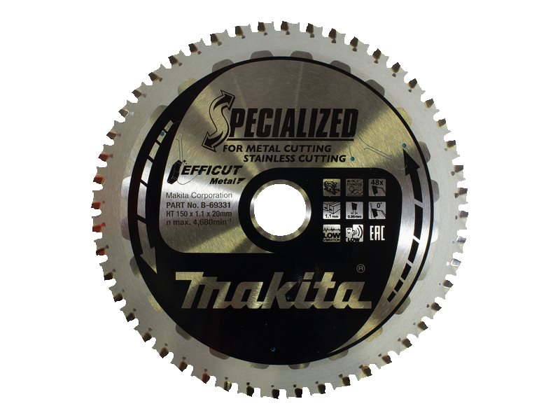 makita B-69331, EFFICUT KreissÃ¤geblatt 150,0 mm, 48 ZÃ¤hne