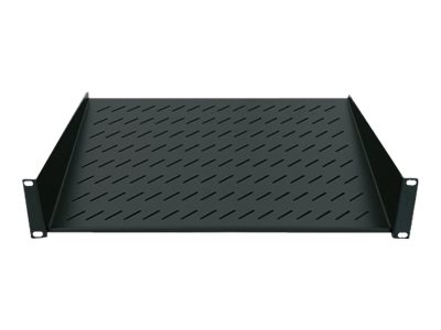 INTELLINET 48,3cm 19Zoll Fachboden Frontmontage 1 HE Montage an den beiden vorderen Profilschienen 150 mm Tiefe schwarz