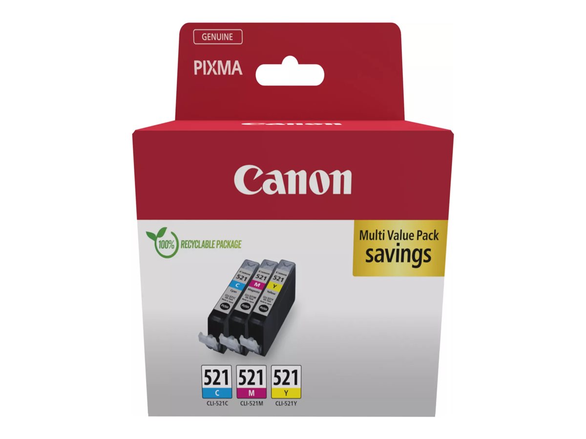 CANON CLI-521 Ink Cartridge C/M/Y Pack SEC CANON CLI-521 Ink Cartridge C/M/Y Pack SEC