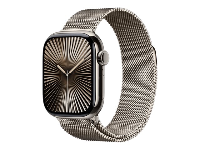 APPLE Watch Series 10 GPS + Cellular 42mm Natural Titanium Case with Natural Milanese Loop
