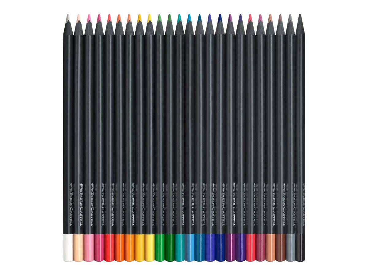 FABERCASTELL Black Edition Buntstifte farbsortiert, 24 St