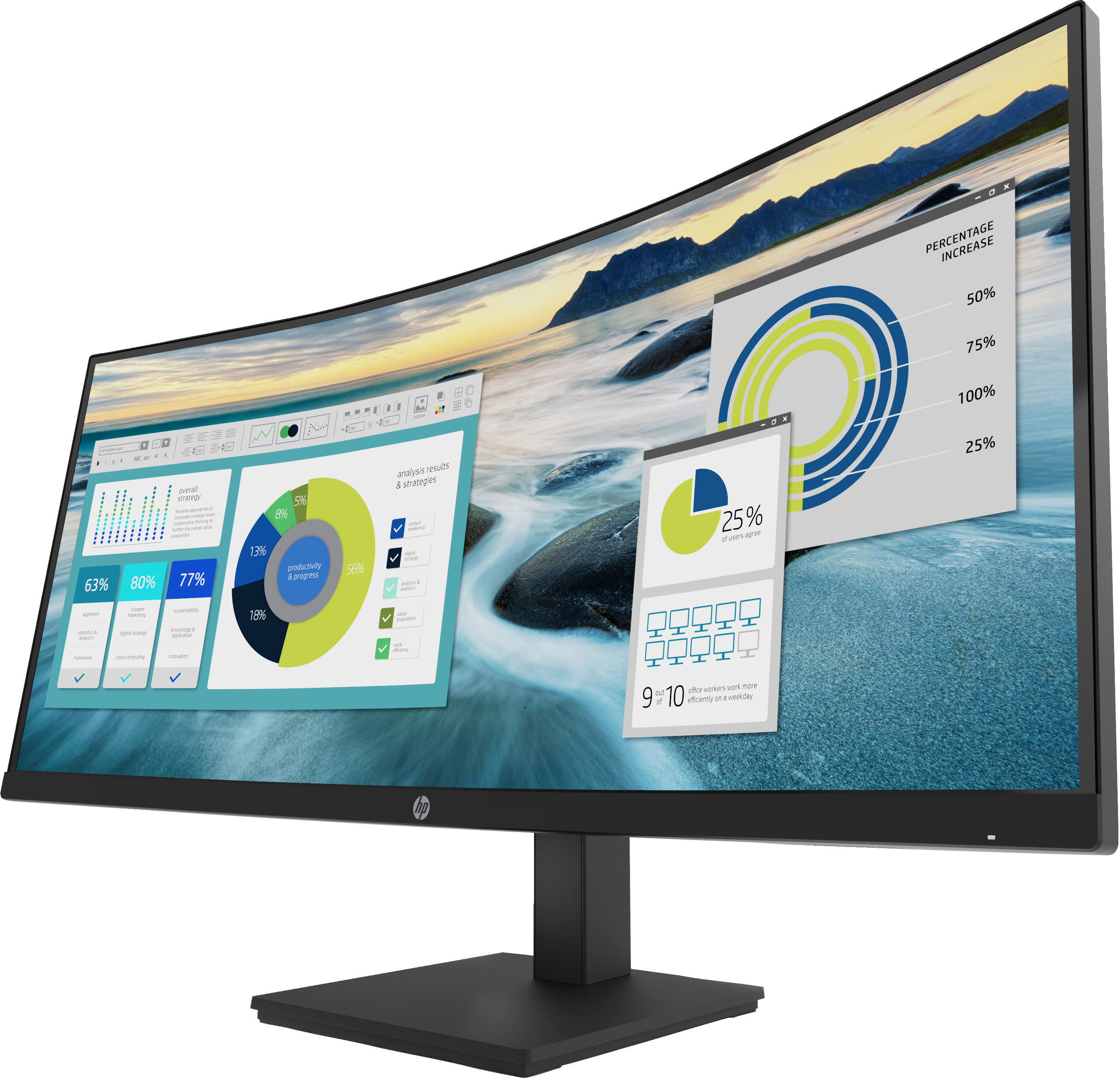 HP P34hc G4 86,36cm 34Zoll WQHD Monitore USBC USBC Curved 1xHDMI 1xDP 4xUSB 31 SmartBuy