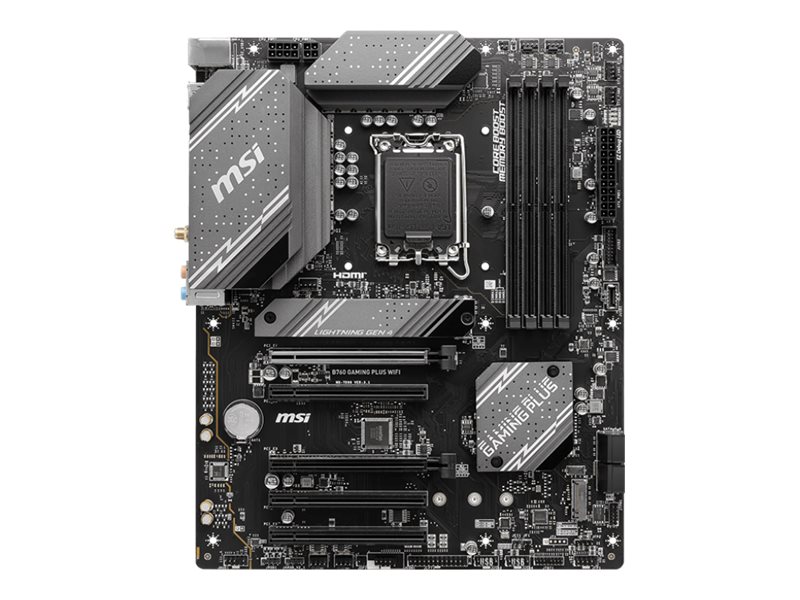 MSI B760 GAMING PLUS WIFI LGA1700 mATX MB 4xDDR5 4xSATA 2xM.2 MSI B760 GAMING PLUS WIFI LGA1700 mATX MB 4xDDR5 4xSATA 2xM.2