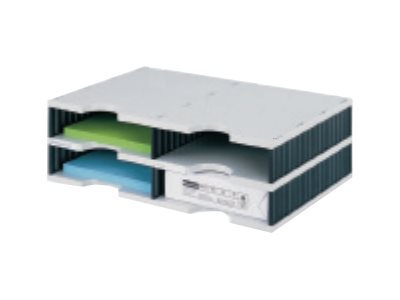 styro Sortierstation Styrodoc grau/blau mit 4 Faecher styro Sortierstation Styrodoc grau/blau mit 4 Faecher