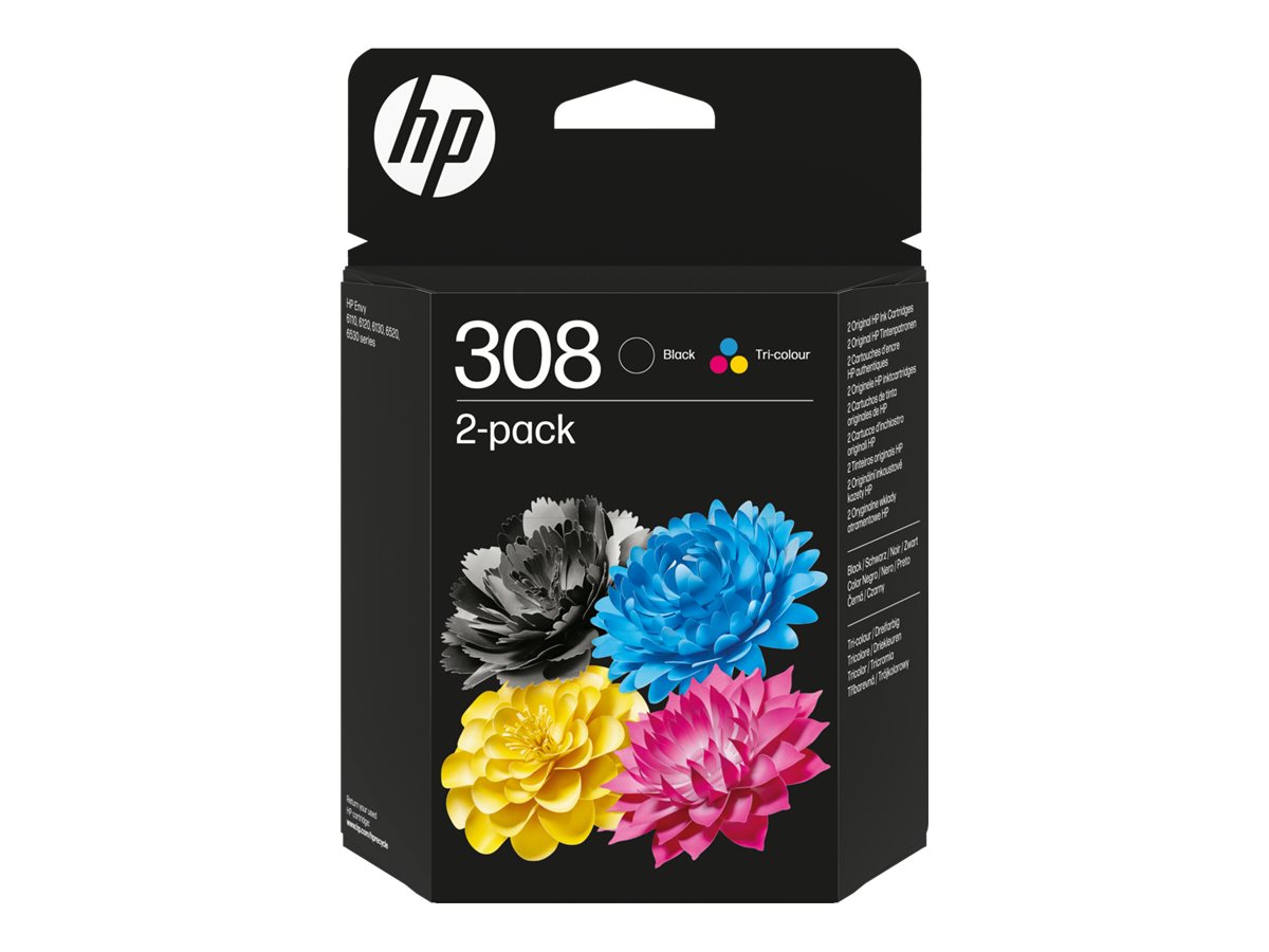 HP 308 (6L6S6UE) schwarz, color Druckerpatronen, 2er-Set