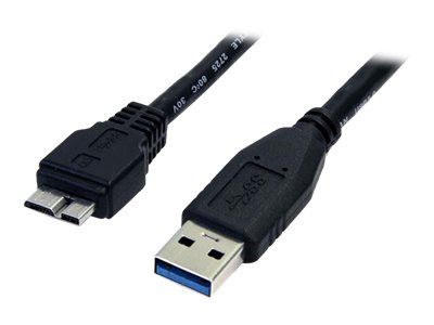 StarTech.com 0,5m USB 3.0 A auf Micro B Kabel - St/St - Schwarz - 50cm SuperSpeed USB 3.0 Anschlusskabel - Stecker / Stecker - USB-Kabel - Micro-USB Type B bis USB Typ A - 50 cm