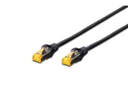 DIGITUS CAT 6A S-FTP Patchkabel Cu LSZH AWG 26/7 Länge 3 m Farbe Schwarz