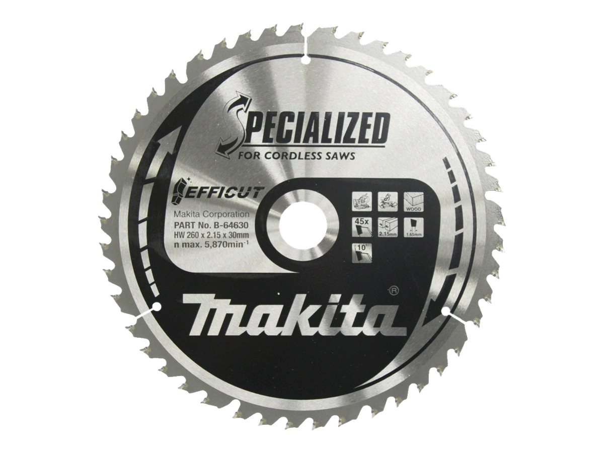 makita B-64630 EFFICUT KreissÃ¤geblatt 260,0 mm, 45 ZÃ¤hne