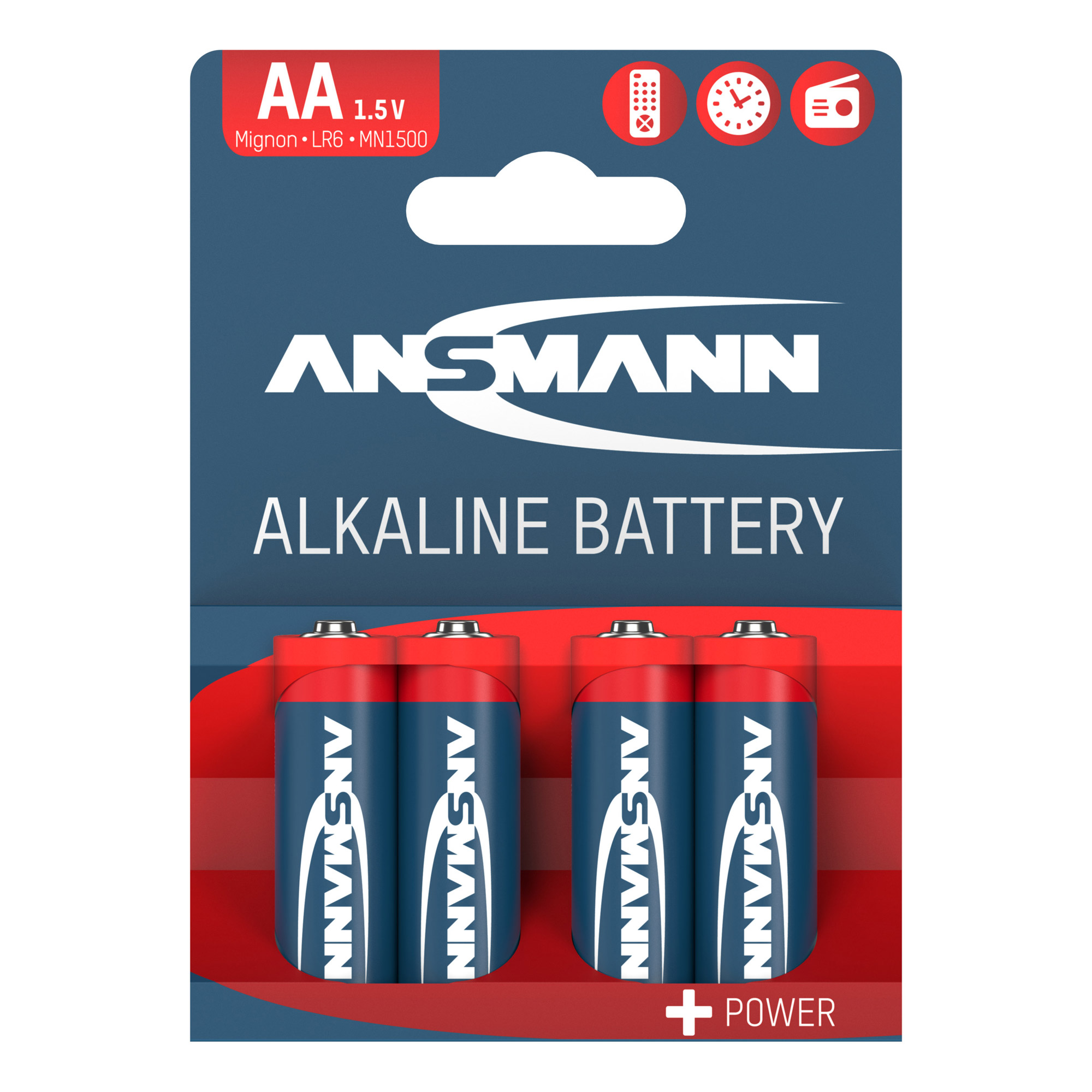 4 ANSMANN Batterien Red Alkaline Mignon AA 1,5 V