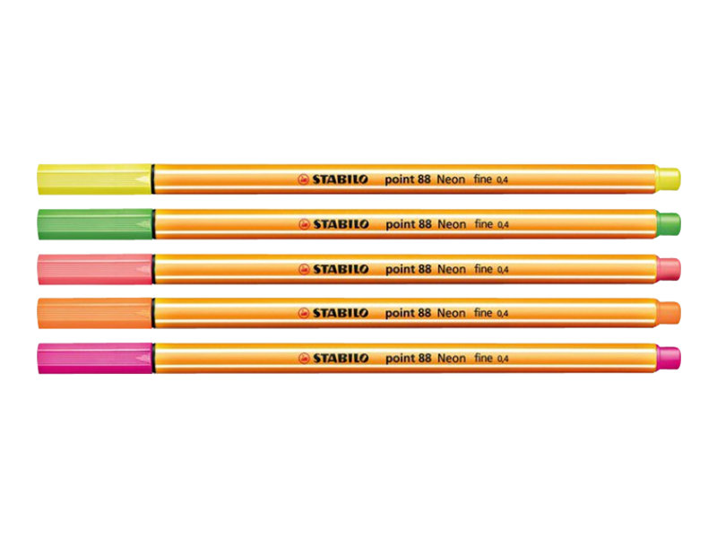 STABILO Point 88 Mini Fineliner farbsortiert 0,4 mm, 5 St.