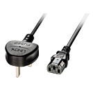 LINDY 2m IEC-Netzkabel UK
