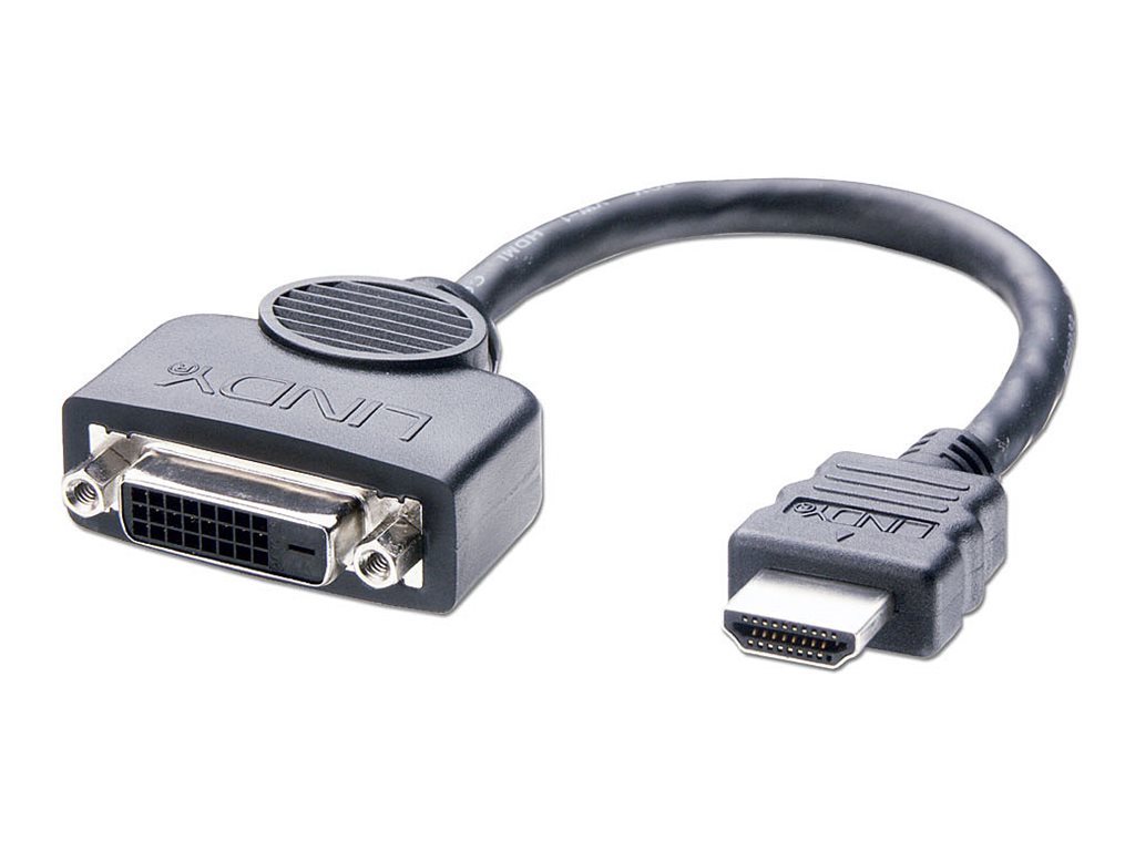 LINDY HDMI/DVI-D Adapterkab.0,2m M/F HDTV & HDCP kompatibel LINDY HDMI/DVI-D Adapterkab.0,2m M/F HDTV & HDCP kompatibel
