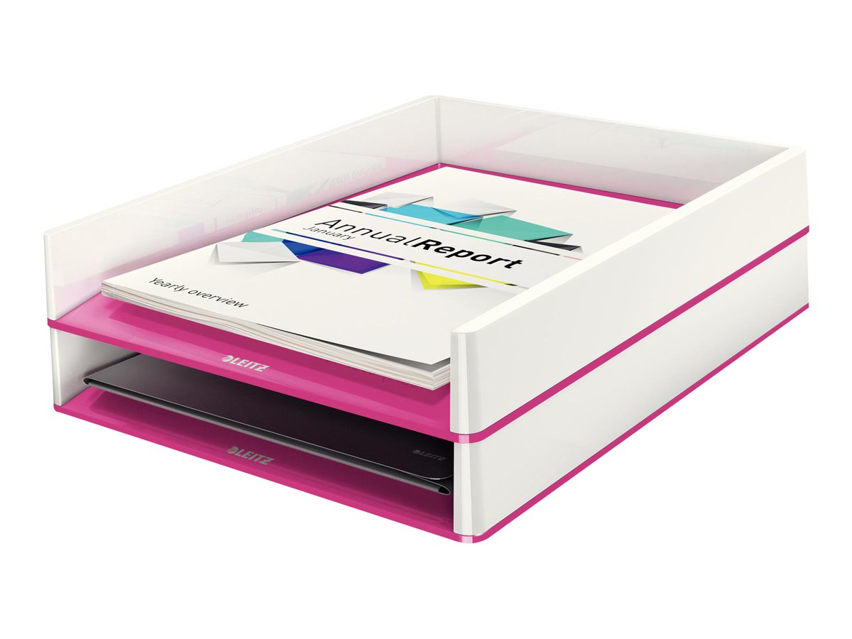 LEITZ Briefablage WOW Duo Colour perlweiss/pink