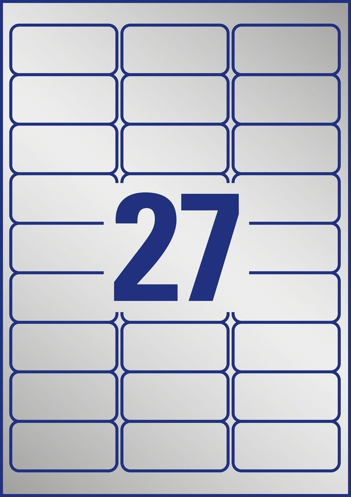 540 AVERY Zweckform Typenschildetiketten L6011-20 silber 63,5 x 29,6 mm