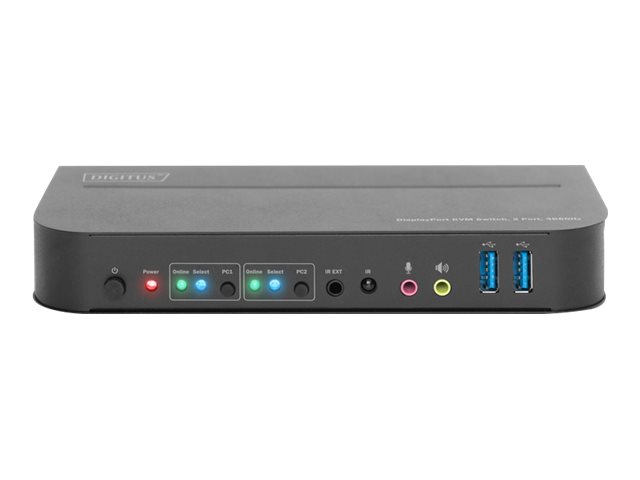 Digitus DS12850 KVMSwitch 2Port 4K60Hz 2x DP 1x DPHDMI