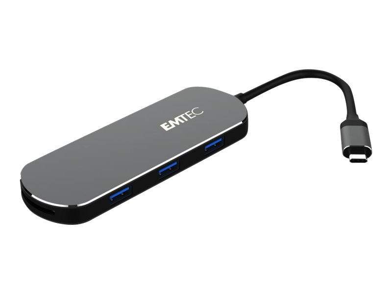 EMTEC USB-Hub T650C Type-C 3-fach schwarz