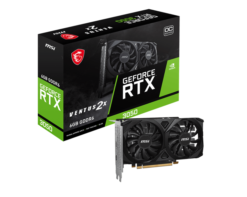 RTX 3050 6GB MSI VENTUS 2E E OC GDDR6
