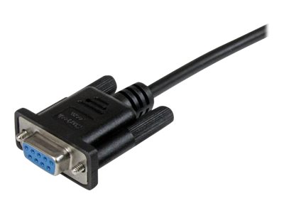 STARTECH.COM 1m Black DB9 RS232 Serial Null Modem Cable F/F