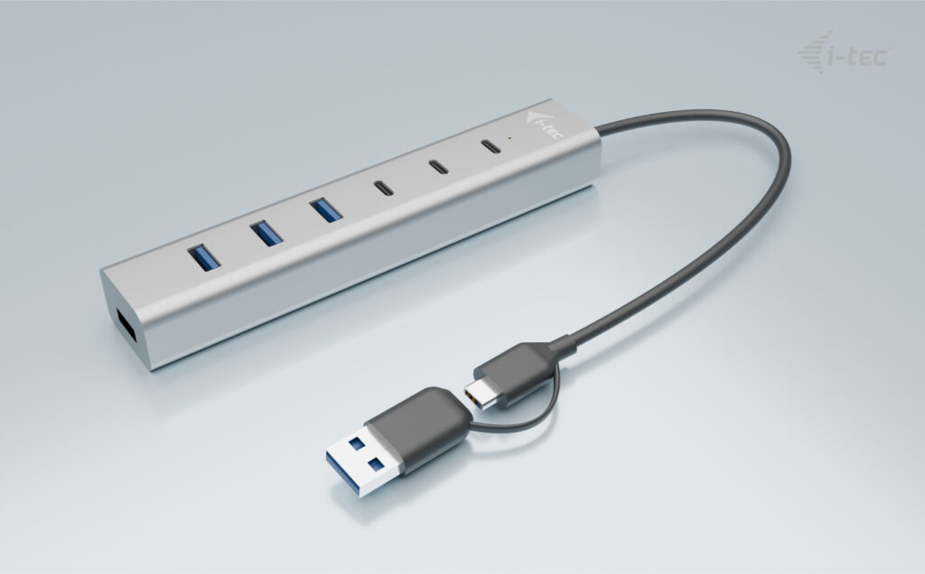 ITEC USBCUSBA Charging Metal HUB 7 Port 3x USBC 32 Gen 1 4x USBA 32 Gen 1
